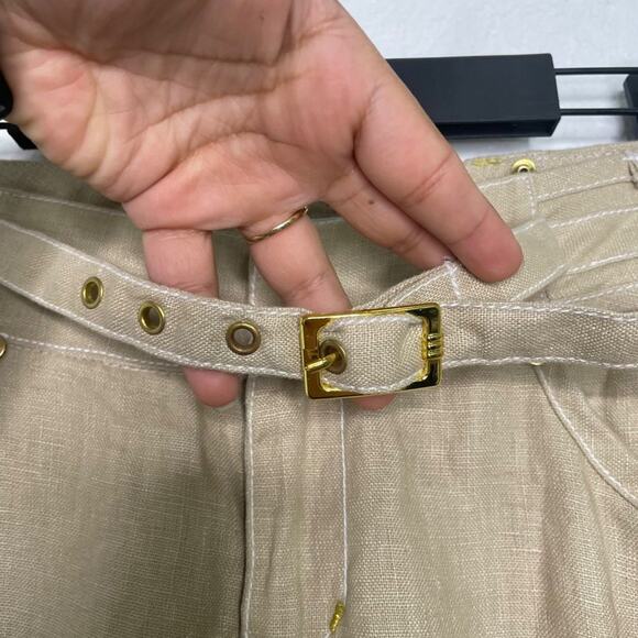 XOXO Womens Pants Size 9 Brown Light Tan Casual Wear Capri Length Lightweight - Picture 9 of 16